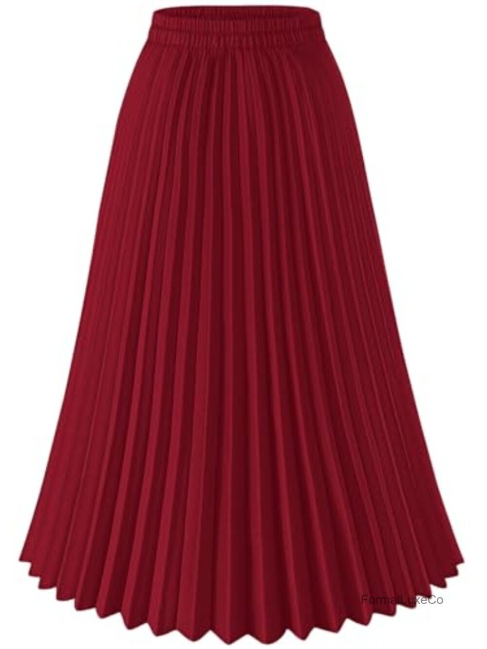Womens Leopard Print Midi A-Line Pleated High Waisted Skirt